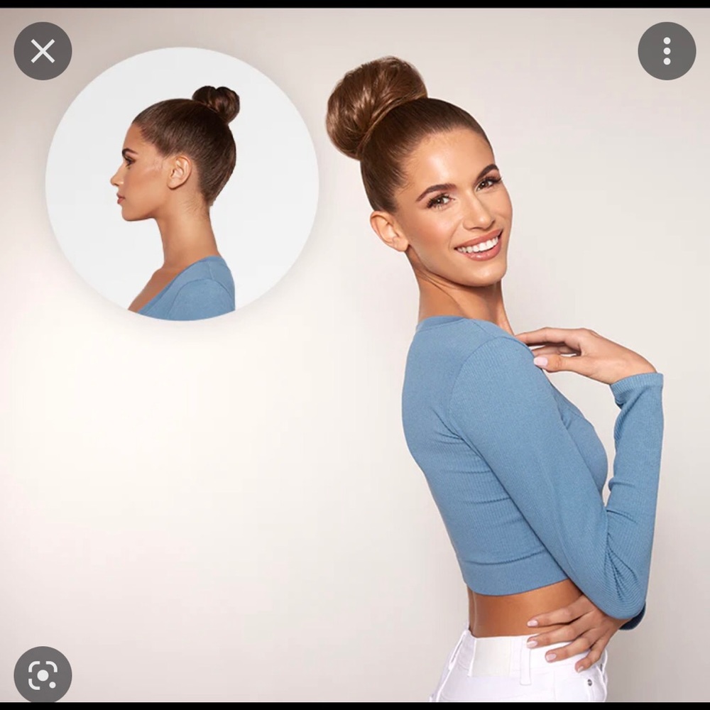 Champagne Blonde Hair Bun INH